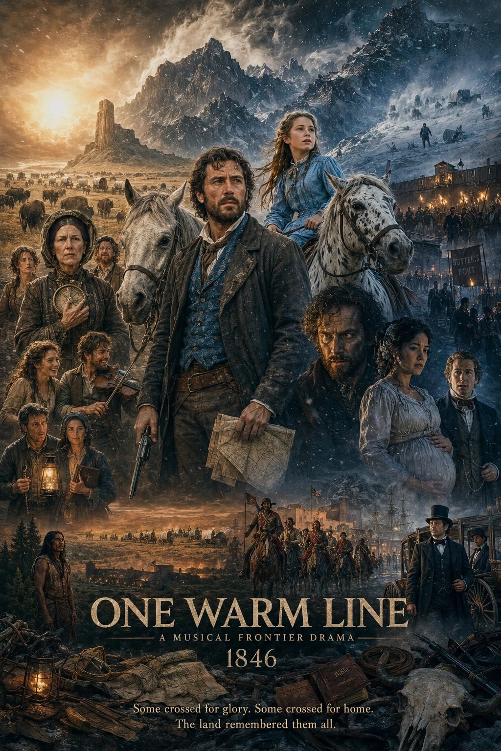 One Warm Line frontier musical poster